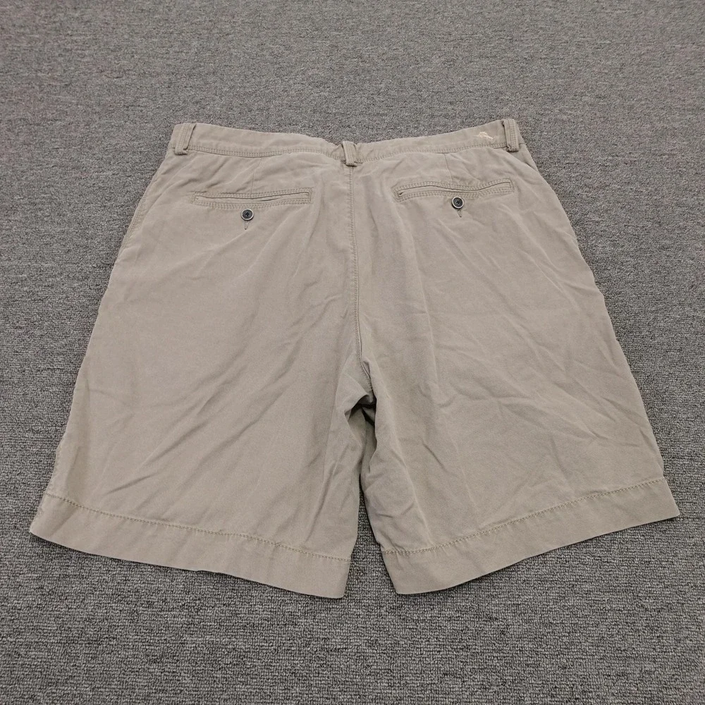 Tommy Bahama Shorts Mens 36 Beige Tencel Lyocell Chino Stretch 10 Inseam Casual